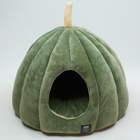 옥희독희 고양이 극세사 호박 숨숨집 하우스, 그린