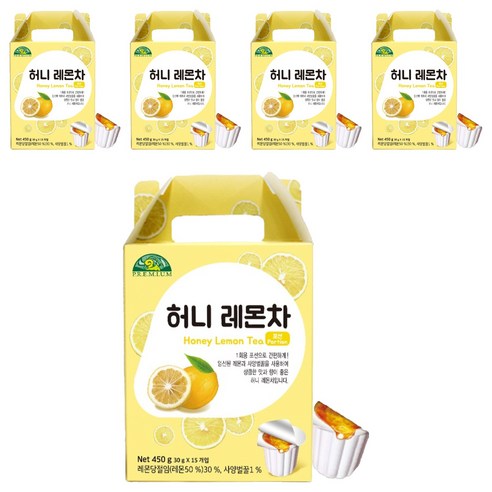 오가닉스토리 허니 레몬차, 30g, 15개입, 5개
