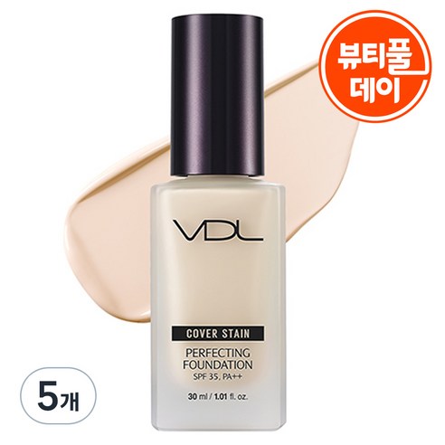 브이디엘 커버 스테인 퍼펙팅 파운데이션 30ml, V01, 5개