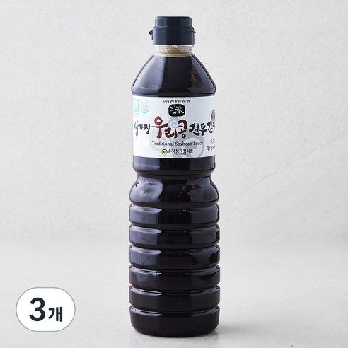 담가 우리콩 전통간장, 900ml, 3개