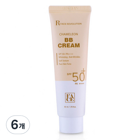 페이스레볼루션 카멜레온 비비크림 SPF50+ PA++++, 6개, 50ml
