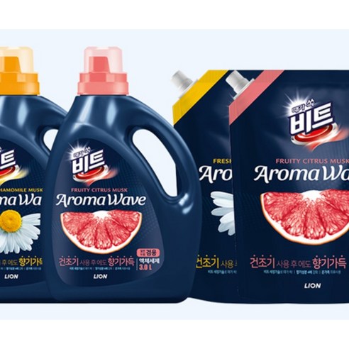 향기롭고 깨끗한 세탁을 위한 선택, 비트 아로마 웨이브 액상세제