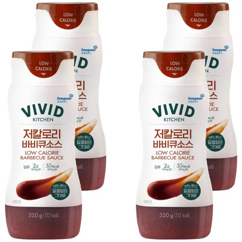 비비드키친 저칼로리 바비큐소스, 4개, 320g