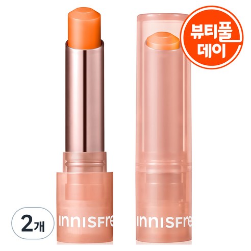 이니스프리 듀이 틴트 립밤, 2호 멜론 코랄, 3.2g, 2개