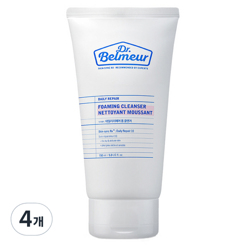 닥터벨머 데일리리페어 폼 클렌저, 150ml, 4개