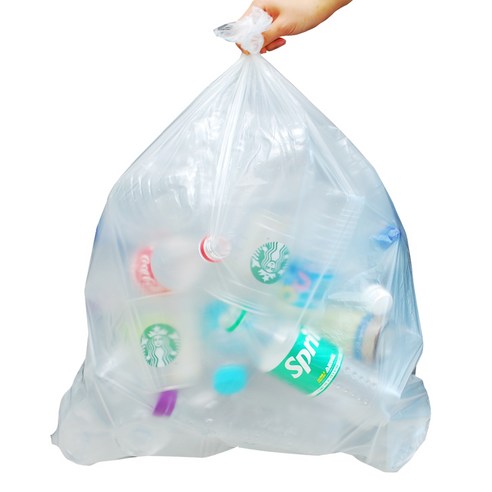 그린팩코리아 평판 쓰레기봉투 투명 200p, 50L, 200개