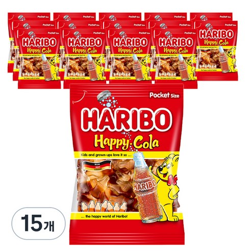 하리보 해피 콜라, 100g, 15개