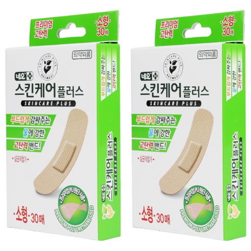 네오 스킨케어플러스 생활방수 고탄력 상처밴드, 30개입, 2개