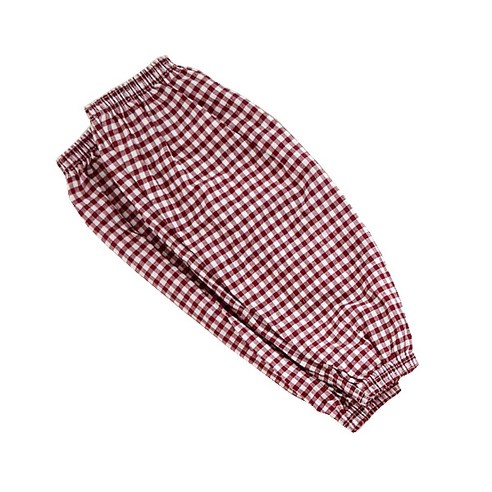 씨티컴퍼니 면 체크 작업용 팔토시 양팔착용 세트, 와인