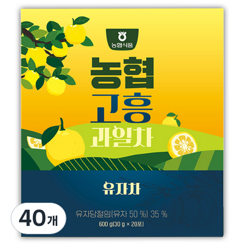 농협식품 고흥 과일 유자차, 30g, 40개