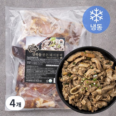 맛있는녀석들 성북동 한돈 돼지불백 (냉동), 500g, 4개
