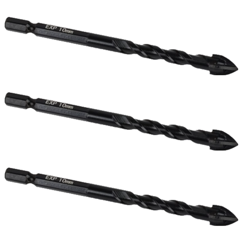 이엑스파워 4날 만능드릴비트 10mm EMD-10, 3개