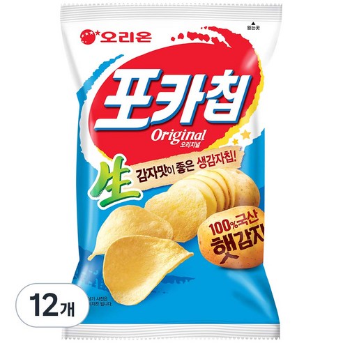   오리온 포카칩 오리지널, 66g, 12개