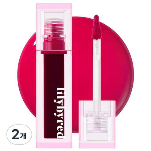 릴리바이레드 쥬시 라이어 워터 립틴트, 03 #플럼 마티니인 척, 4.8g, 2개