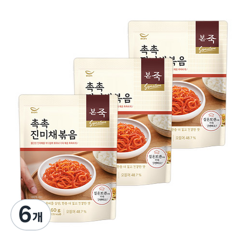 본죽 촉촉 진미채볶음, 60g, 6개