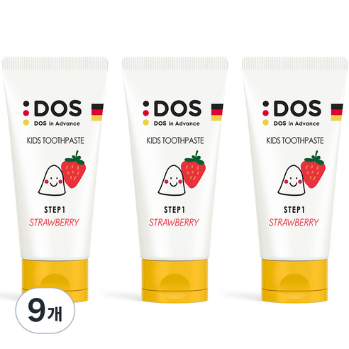 도스인어드밴스 무불소치약 스트로베리향, 60ml, 9개
