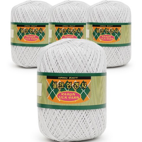필립섬유 쎄비 실크 인견사 뜨개실 90g x 4p, 864 연회색, 4개