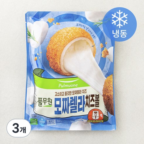 풀무원 모짜렐라 치즈볼 (냉동), 360g, 3개