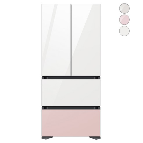 [색상선택형] 삼성전자 비스포크 프리스탠딩 김치냉장고 플러스 방문설치, RQ48A9402AP, 글램 화이트