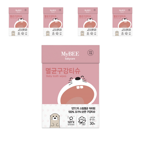 마이비 멸균 아기 구강티슈 30p, 249g, 5개