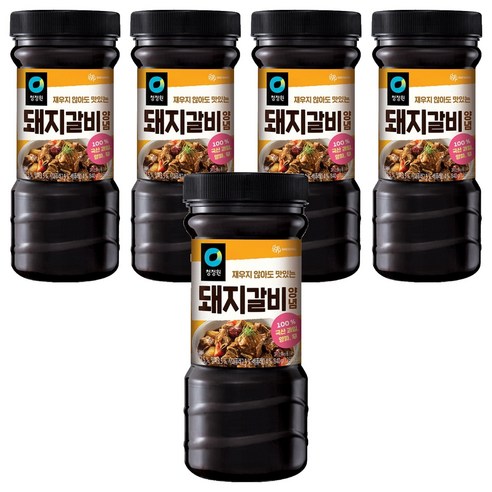 청정원 돼지갈비 양념장, 840g, 5개