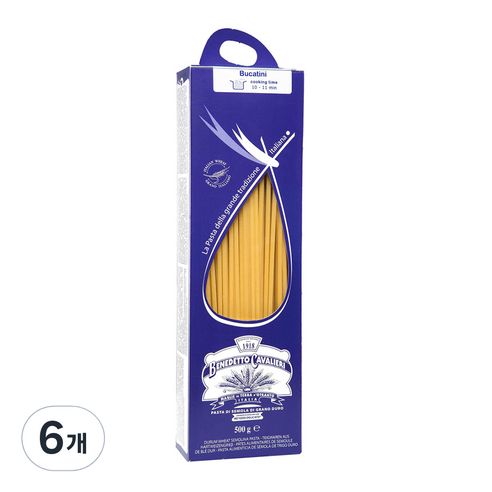 베네데토까발리에리 부카티니 파스타, 500g, 6개