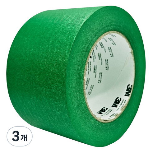 쓰리엠 저항성 마스킹 테이프 그린 72mm x 55m, 3개