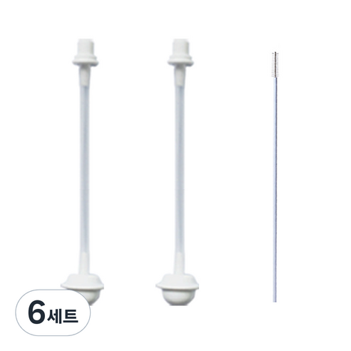 메똔느 바나다 추빨대 260ml용 2p + 세척솔, 6세트