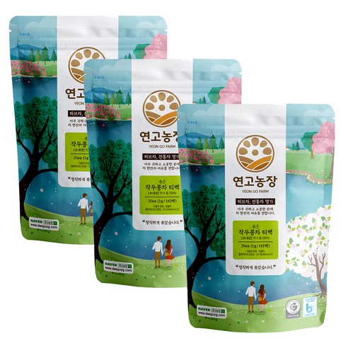 연고농장 작두콩차 삼각티백 25p, 1g, 25개입, 3개