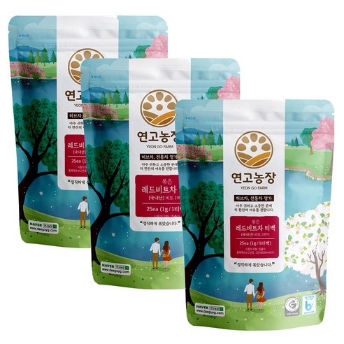 연고농장 레드비트차 티백 25p, 1g, 25개입, 3개