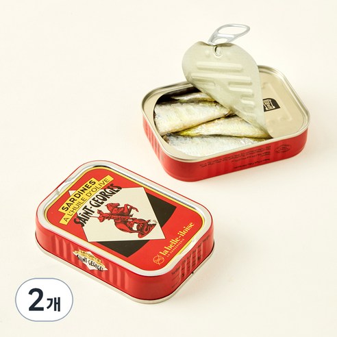 라벨일루아즈 올리브오일로 절인 생 조르주 정어리, 115g, 2개
