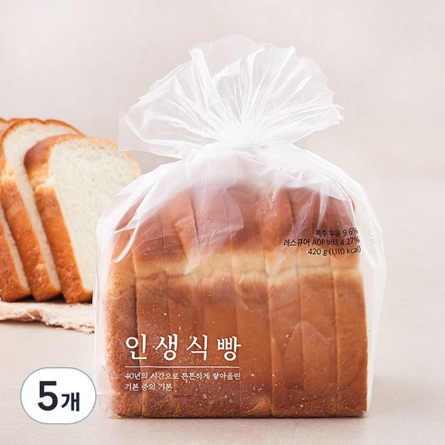 신라명과 인생식빵, 420g, 5개
