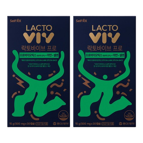 동아제약 락토바이브 프로 유산균, 30정, 2개