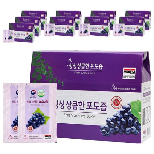 싱싱 상큼한 포도즙, 100ml, 300개