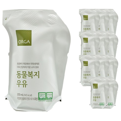 올가홀푸드 동물복지 우유, 24개, 200ml