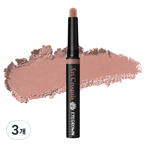 EYECROWN 아트크로키스틱 올웨이스틱 아이섀도, 코토리베이지, 3개