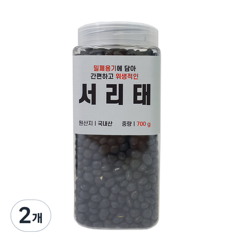 대한농산 통에담은 서리태, 700g, 2개