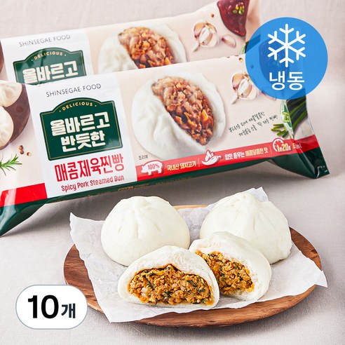 올반 매콤제육찐빵 (냉동), 90g, 4개입, 10개