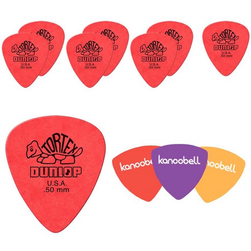 Dunlop 톨텍스 스탠다드 기타피크 8p + 카누벨 피크 3p, 1세트