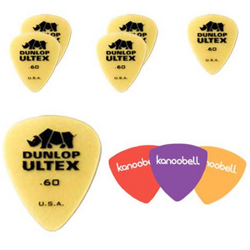 Dunlop Ultex Standard 기타피크 6p + 카누벨 피크 3p, 1세트