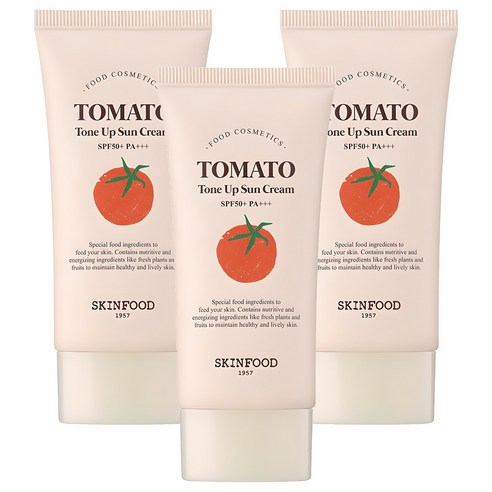 스킨푸드 토마토 톤 업 선크림 SPF50+ PA+++, 50ml, 3개