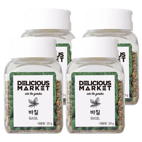 딜리셔스마켓 바질 럽드 향신료, 20g, 4개