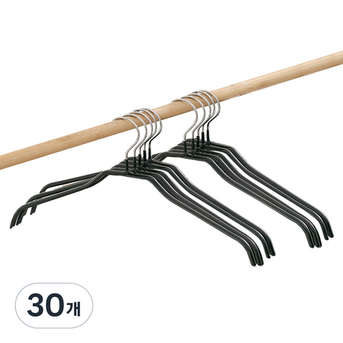 살림의기술 스타일 옷걸이, 블랙, 30개
