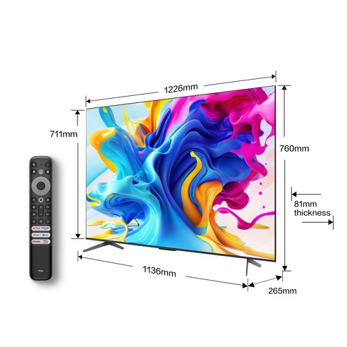 TCL 4K QLED 안드로이드11 TV, 139cm(55인치), 55C645, 스탠드형, 방문설치