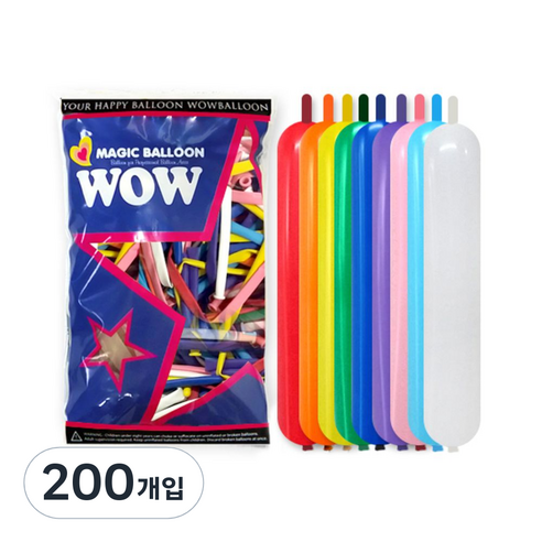 와우파티코리아 와우260 풍선 100p, 기본혼합, 2개