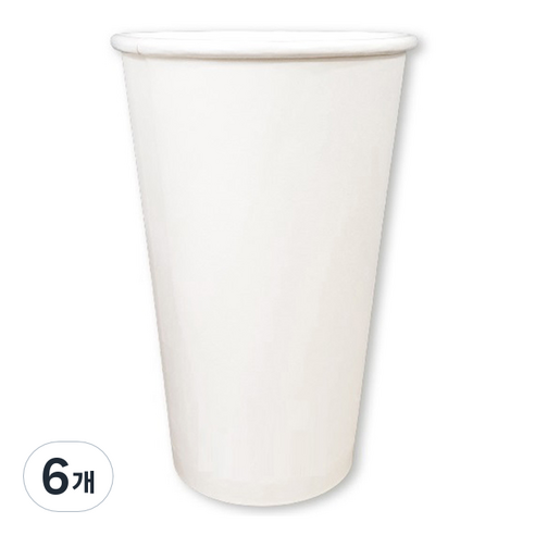 생활을그리다 종이컵 무인쇄 470ml, 50개입, 6개
