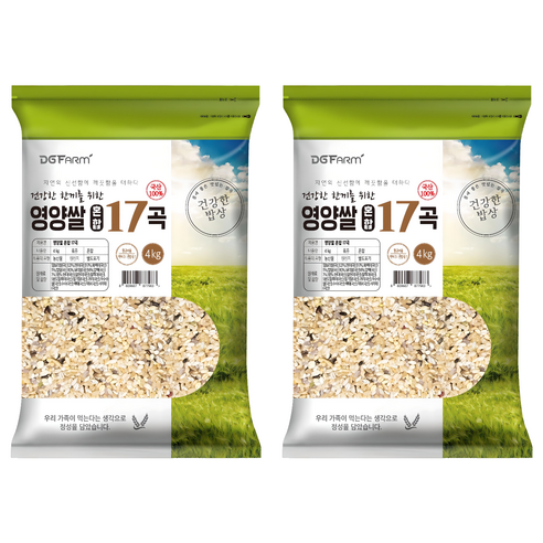 대구농산 국산 혼합 17곡, 4kg, 2개