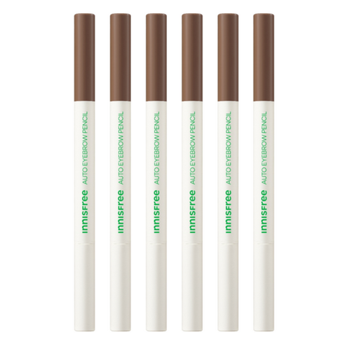 이니스프리 납작 아이브로우 펜슬 0.3g, 7 허니 브라운, 6개