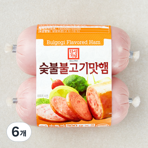 한성기업 숯불 불고기맛햄, 300g, 6개