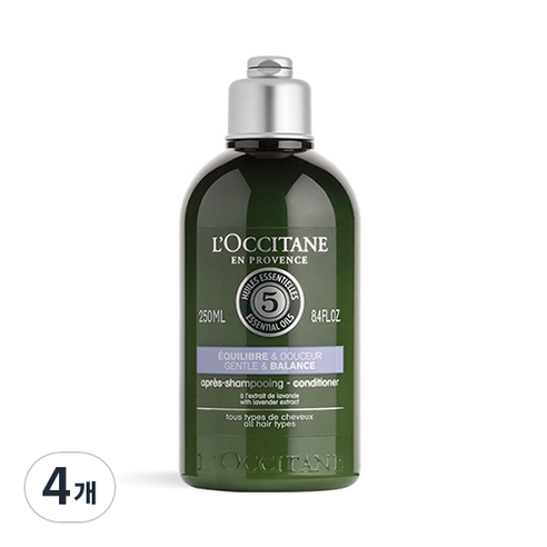 록시땅 젠틀 밸런스 컨디셔너, 250ml, 4개